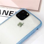 Wholesale iPhone 11 (6.1in) Pro Slim Clear Hard Color Bumper Case (Blue)